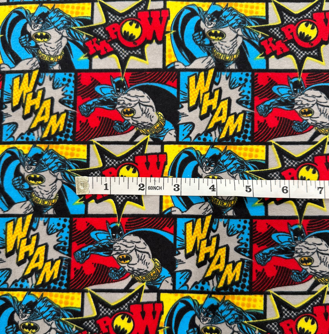Batman Wham Kapow flannel fabrics - 100% cotton flannel fabrics - Marvel Fabrics
