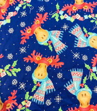 Load image into Gallery viewer, Chrismas Moose 100% cotton flannel fabrics - cotton flannelette
