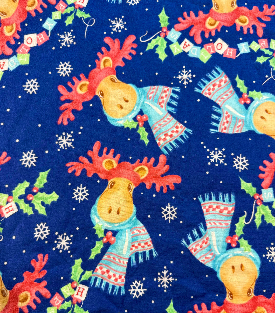 Chrismas Moose 100% cotton flannel fabrics - cotton flannelette