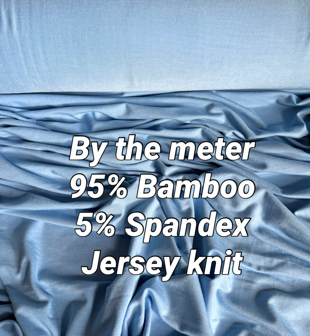 Baby Blue 95% Bamboo Jersey - Extra soft