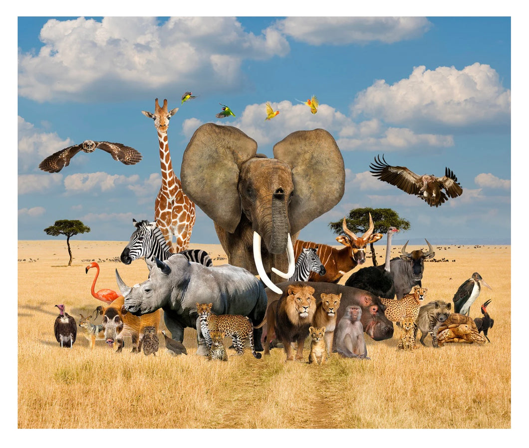 African Safari - quilting panels - 100% cotton