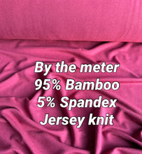 Load image into Gallery viewer, Burgundy 95% Bamboo Jersey - Extra soft

