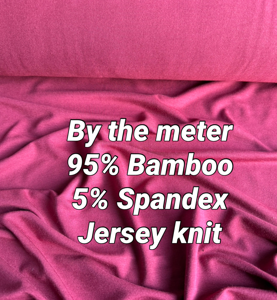 Burgundy 95% Bamboo Jersey - Extra soft