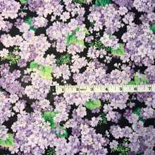 Load image into Gallery viewer, Purple floral cotton fabrics - quilting cotton fabrics - By the meter
