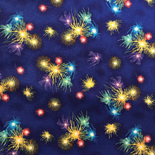 Load image into Gallery viewer, Fireworks quilting cotton fabric - multicolored fireworks material - By the meter
