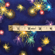 Load image into Gallery viewer, Fireworks quilting cotton fabric - multicolored fireworks material - By the meter
