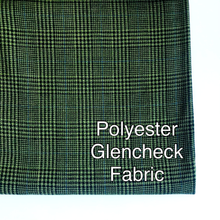 Load image into Gallery viewer, Green Glencheck with blue pinstripes fabrics
