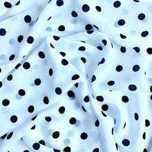 Load image into Gallery viewer, 1.40 meters Polka dot Crepe Georgette fabric
