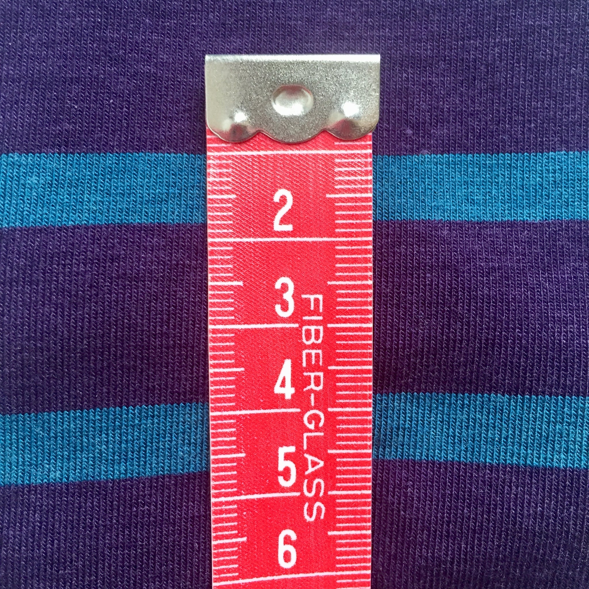 Purple/Blue Stripes 66% Bamboo/28% Cotton Jersey knit - Sewing