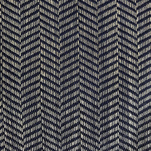 Load image into Gallery viewer, Navy and Beige Polyester herringbone fabric
