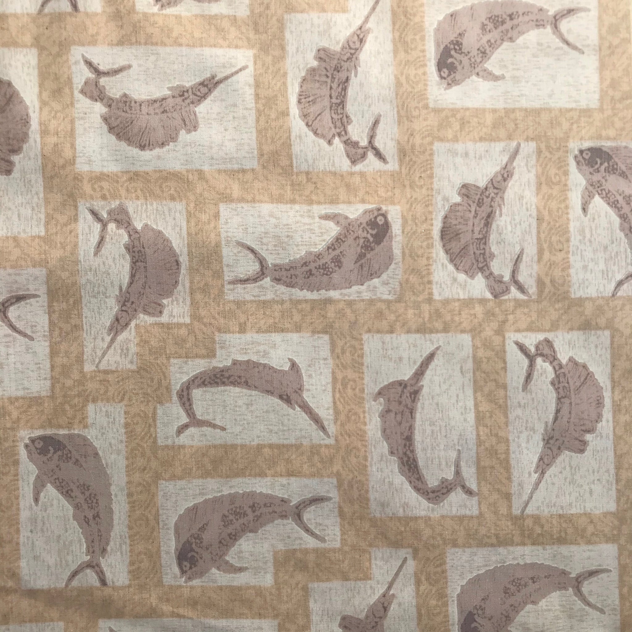 Fish prints quilting fabrics - 100% Cotton