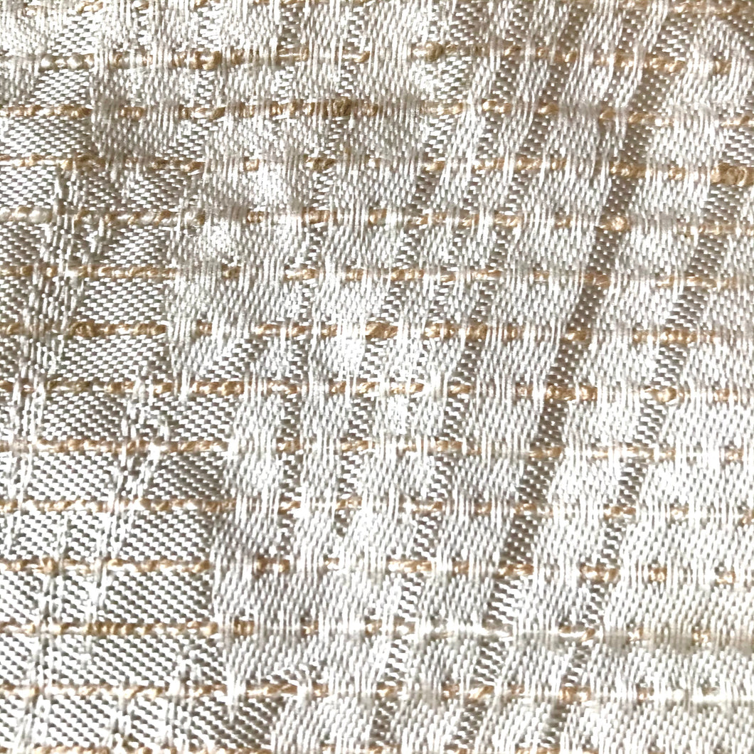 Grey/Beige textured Shantung home decor fabric