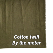 Load image into Gallery viewer, Khaki green cotton twill
