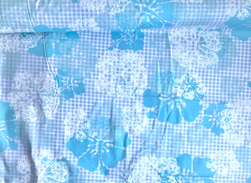 Big blue flowers - Poly-Cotton fabric