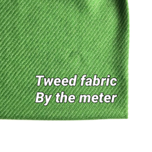 Load image into Gallery viewer, Lime Green Suitable Tweed fabric
