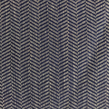 Load image into Gallery viewer, Navy and Beige Polyester herringbone fabric
