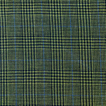 Load image into Gallery viewer, Green Glencheck with blue pinstripes fabrics
