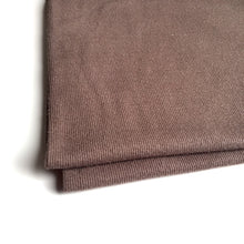 Load image into Gallery viewer, Brown Taupe Ribbing tubular knit fabric 66% Bamboo/28%Cotton Stretch fabrics
