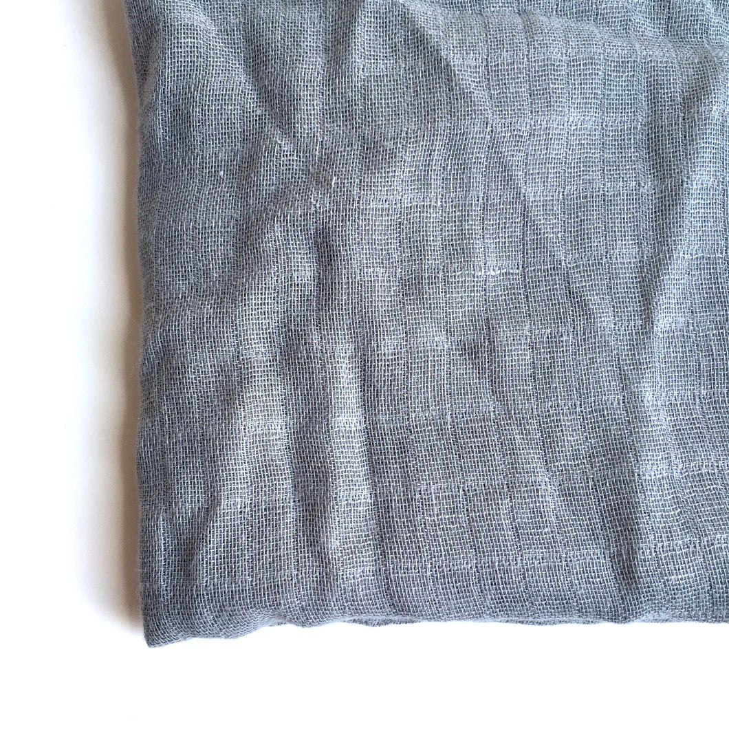 Grey Silver Cotton Double Gauze fabrics