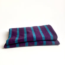 Load image into Gallery viewer, Purple/Blue Stripes 66% Bamboo/28% Cotton Jersey knit
