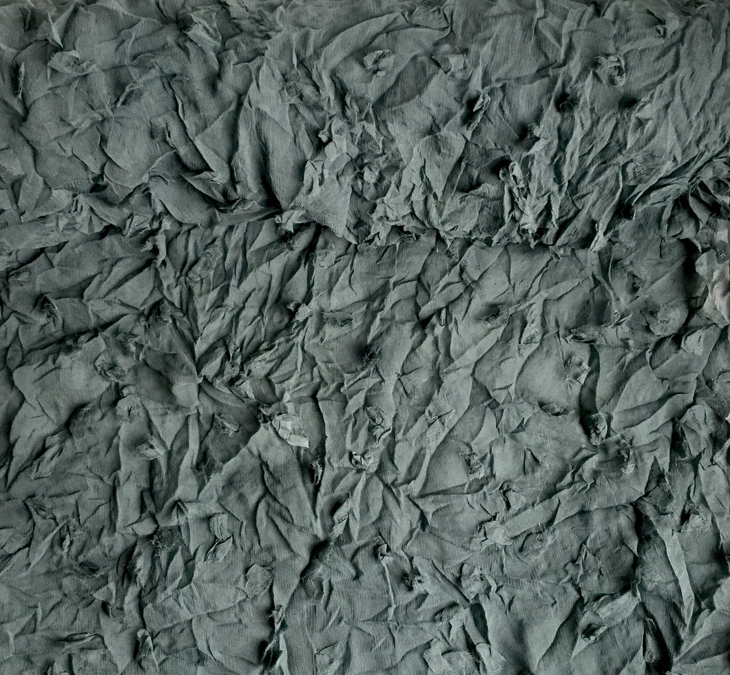 Grey Textured Chiffon fabric